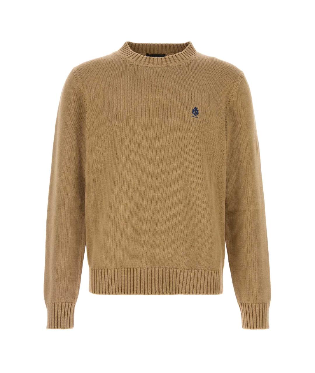 PRADA Бежевый хлопковый джемпер / свитер, фото 1