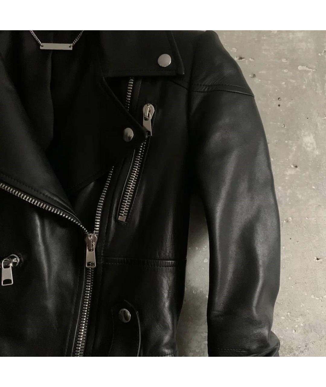 ALEXANDER MCQUEEN Черная кожаная куртка, фото 4