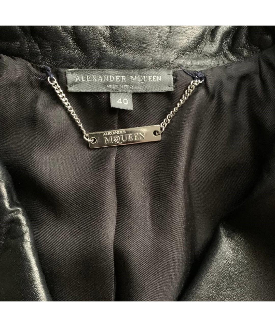 ALEXANDER MCQUEEN Черная кожаная куртка, фото 5