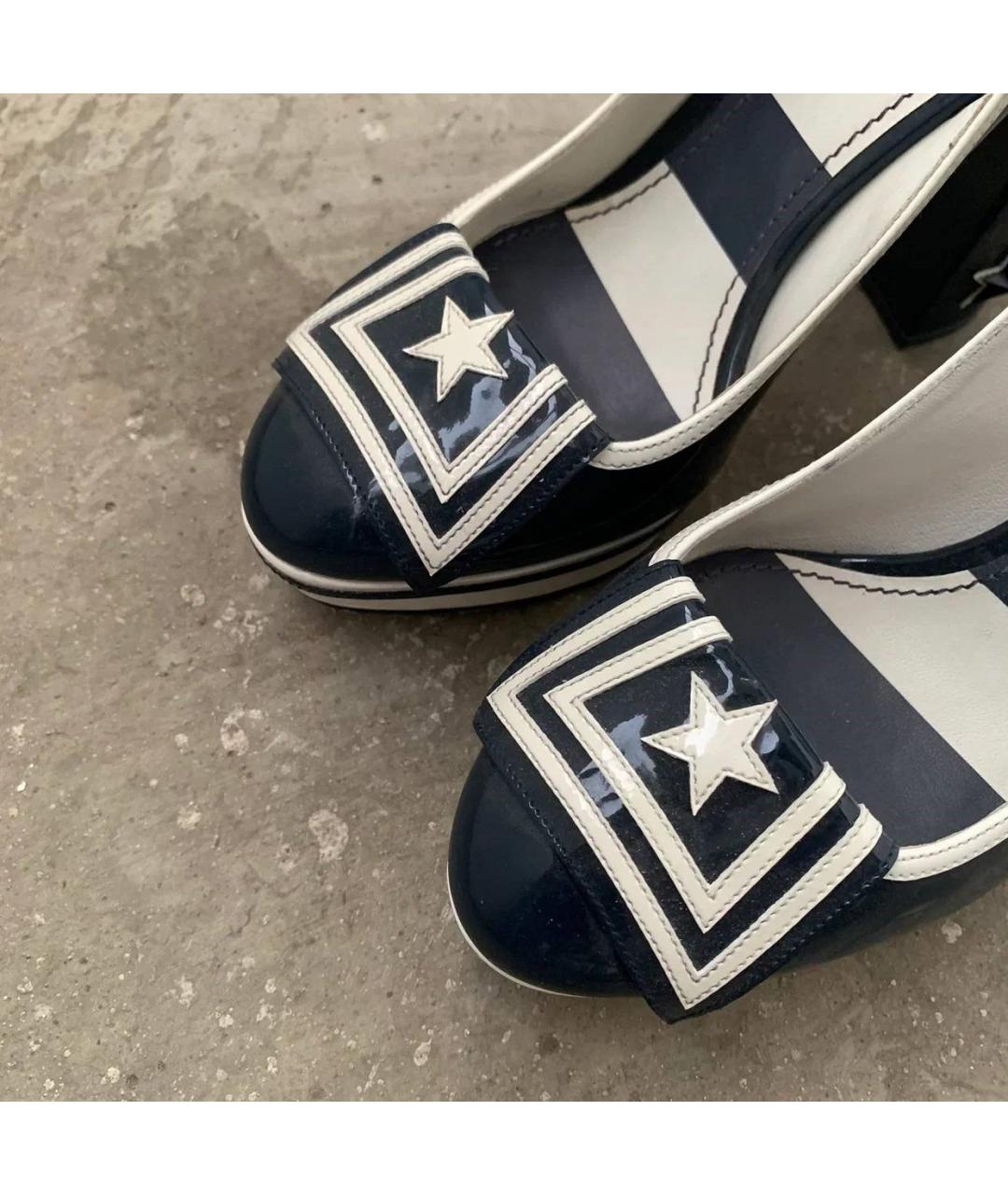 DOLCE&GABBANA Синие туфли из лакированной кожи, фото 5