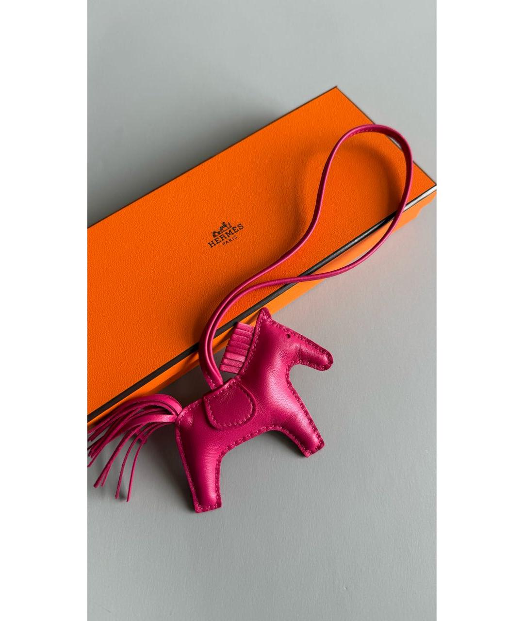 HERMES Фуксия брелок, фото 2