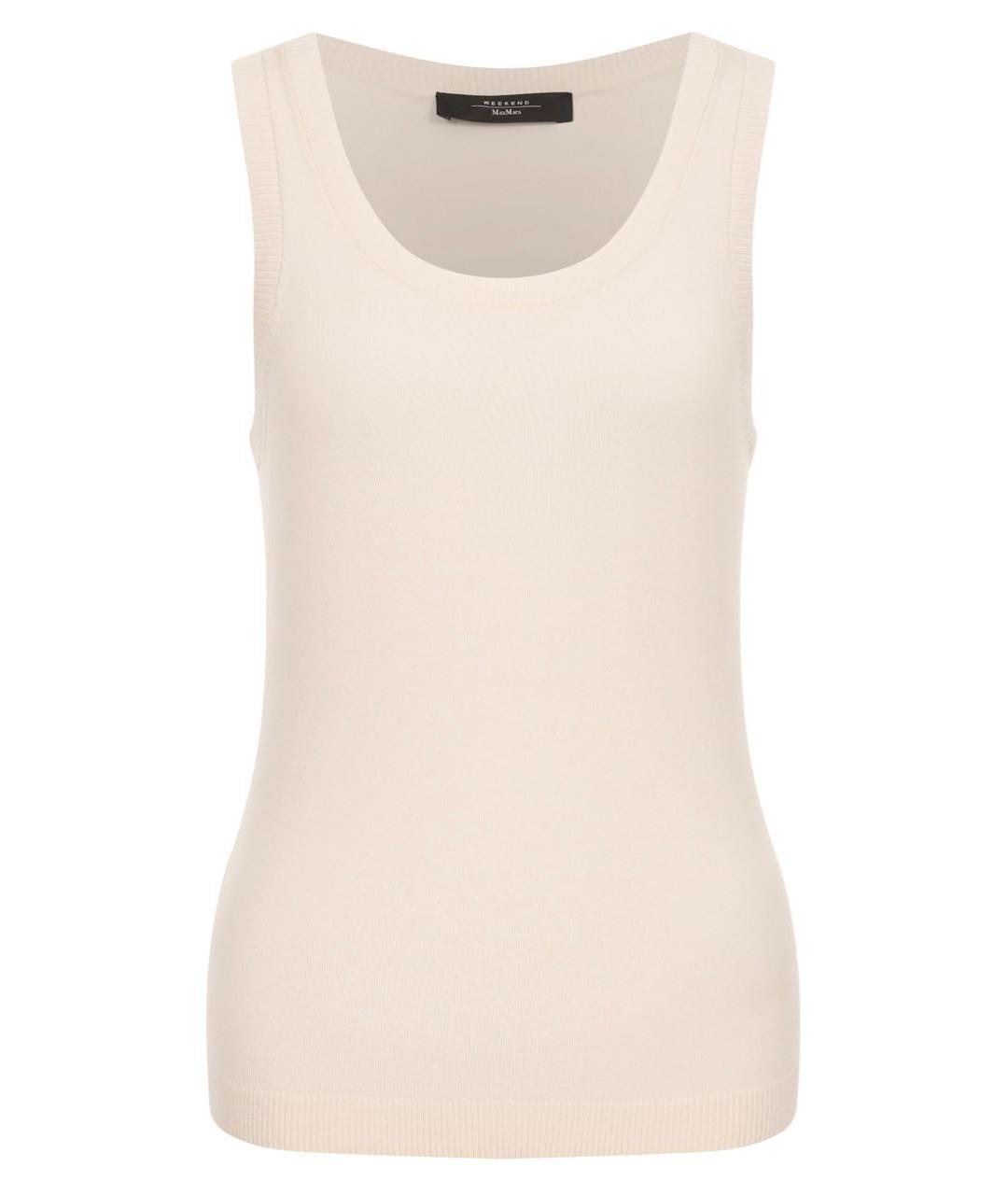 WEEKEND MAX MARA Бежевая вискозная майка, фото 1