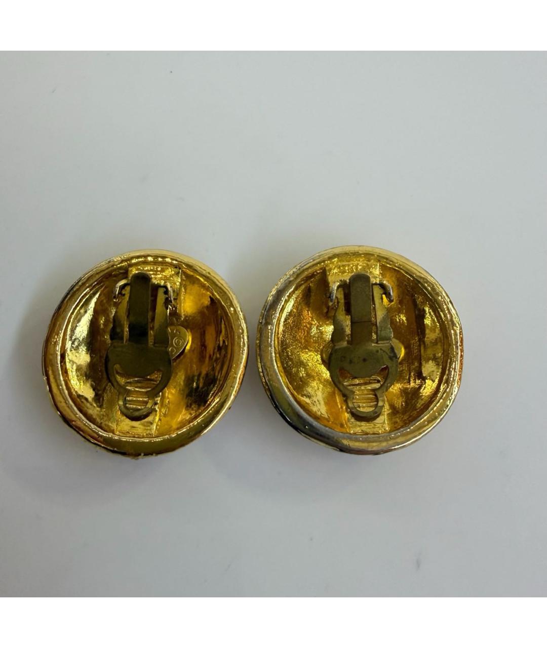 CHANEL Золотые металлические серьги, фото 5