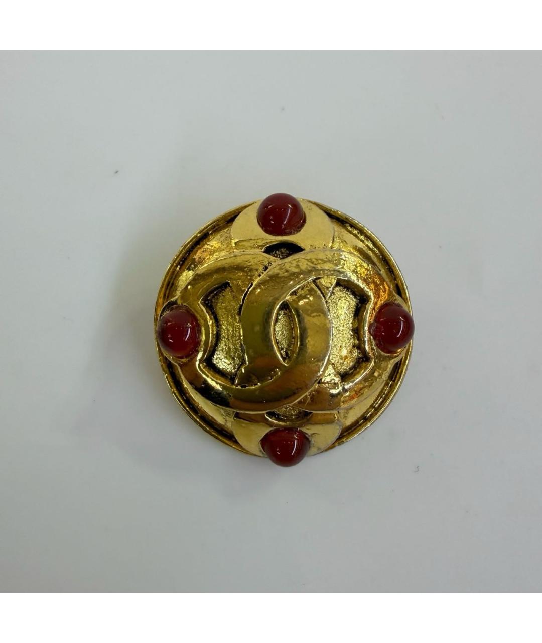 CHANEL Золотые металлические серьги, фото 4