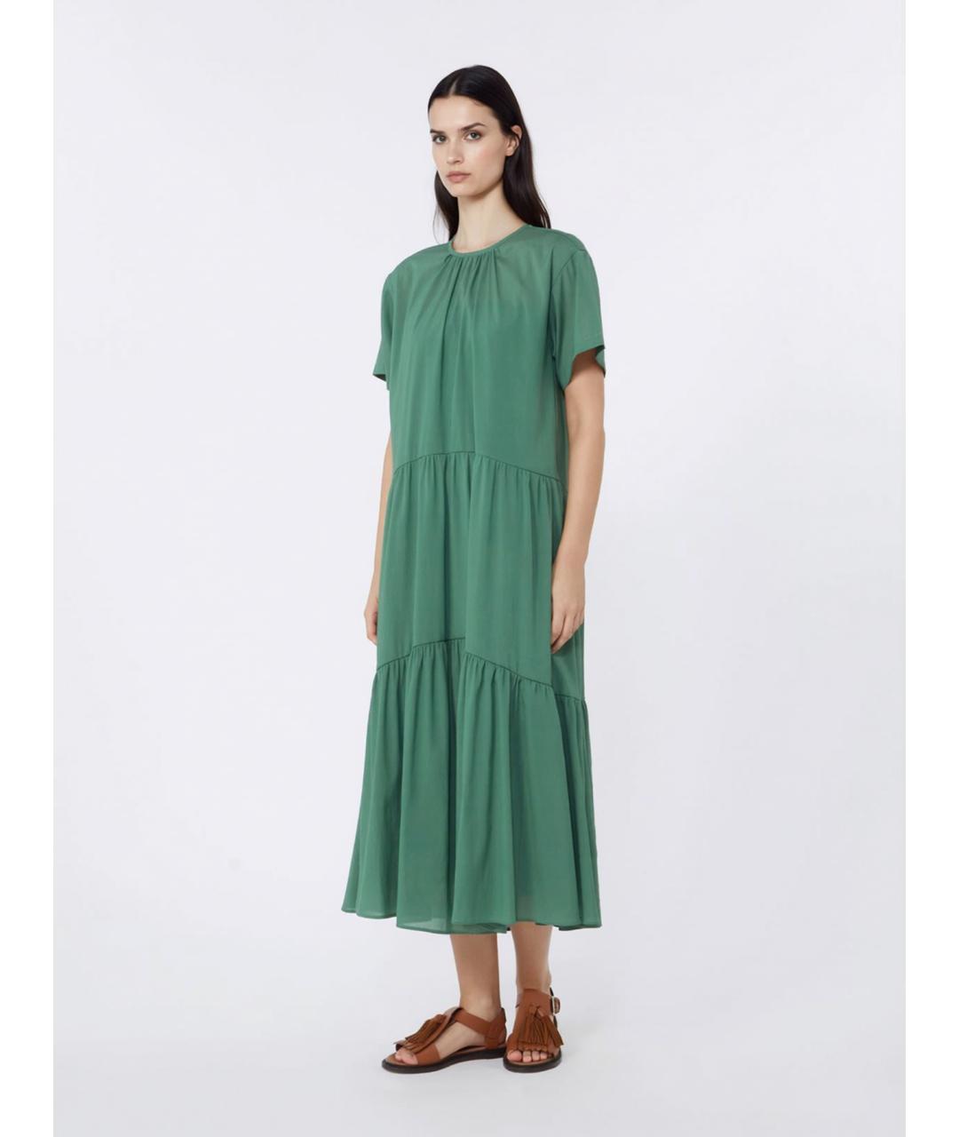 WEEKEND MAX MARA Зеленые ацетатное повседневное платье, фото 3