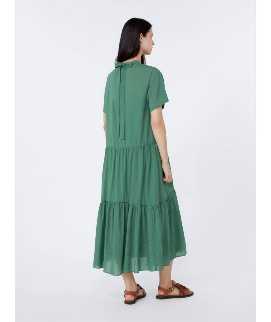 WEEKEND MAX MARA Зеленые ацетатное повседневное платье, фото 4