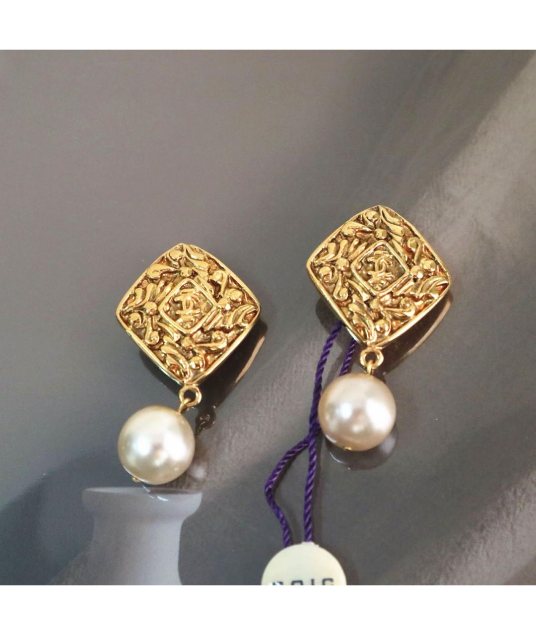 CHANEL Золотые серьги, фото 4