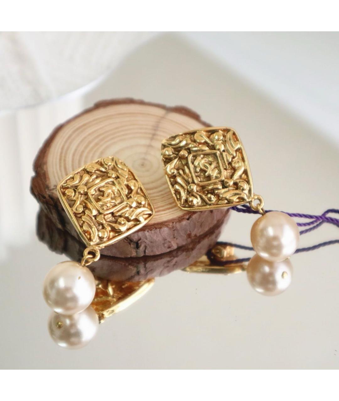 CHANEL Золотые серьги, фото 3