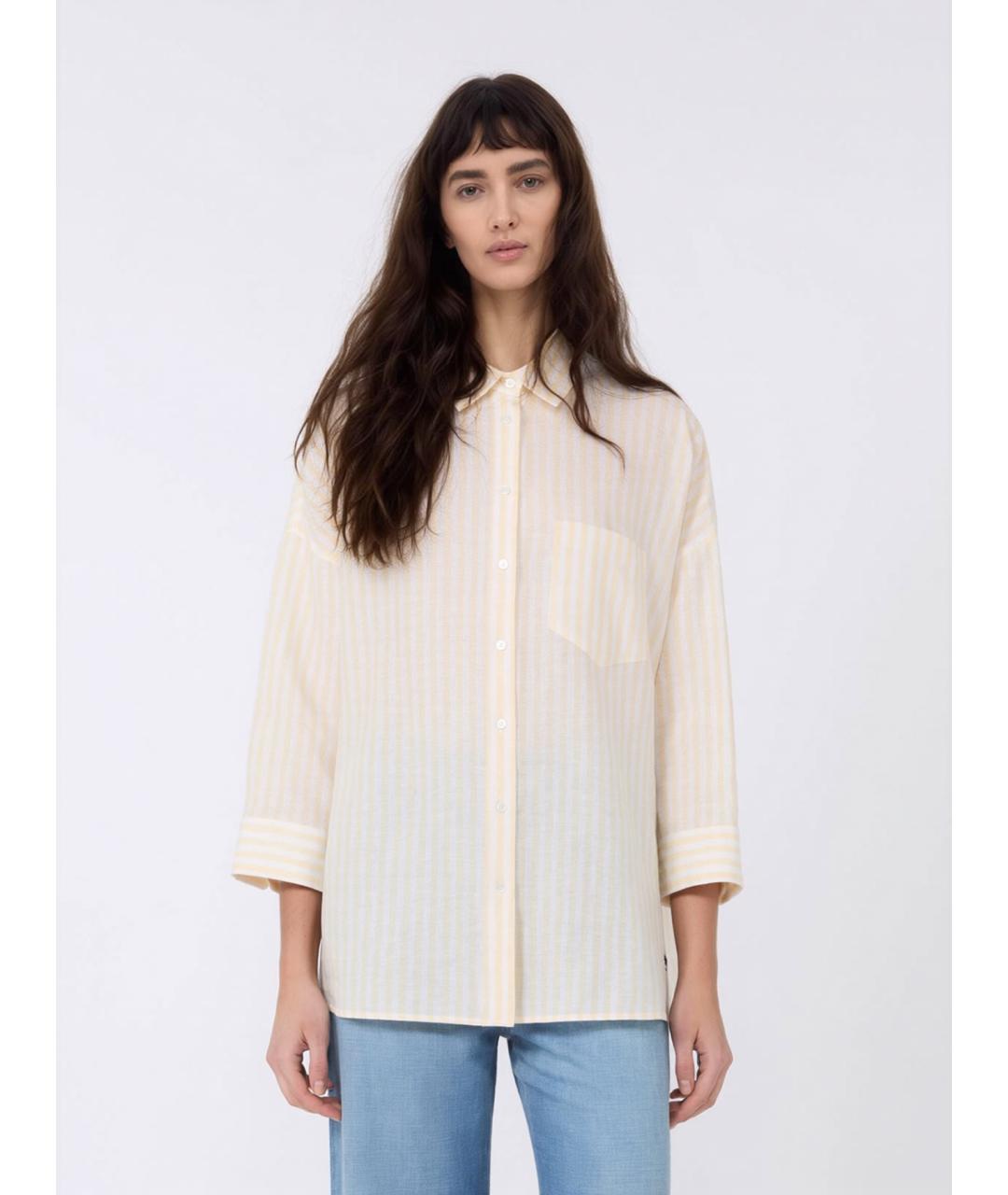 WEEKEND MAX MARA Мульти льняная рубашка, фото 3