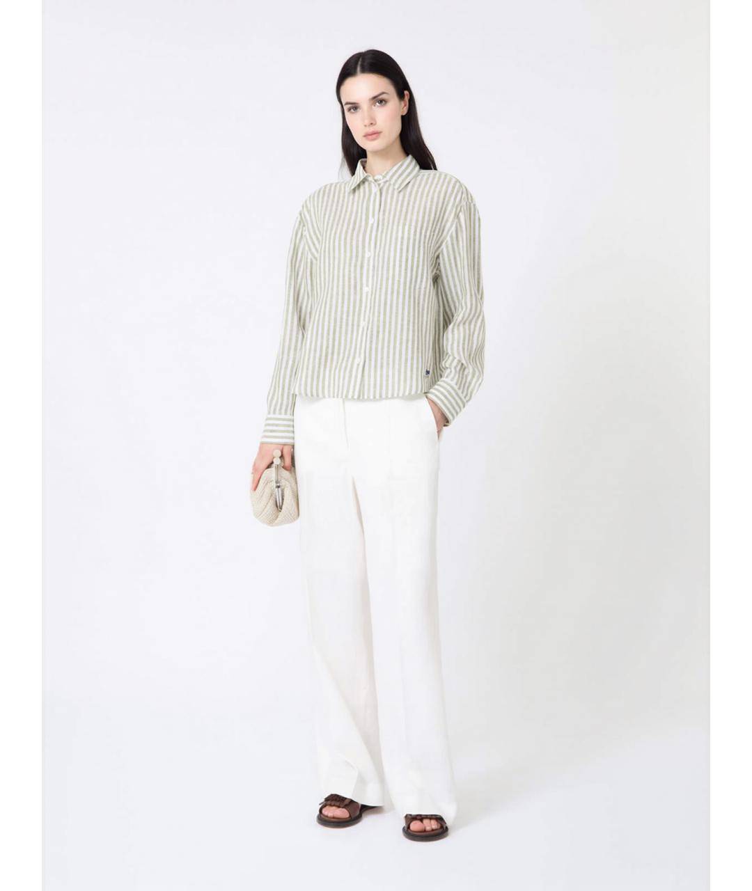 WEEKEND MAX MARA Мульти льняная рубашка, фото 2
