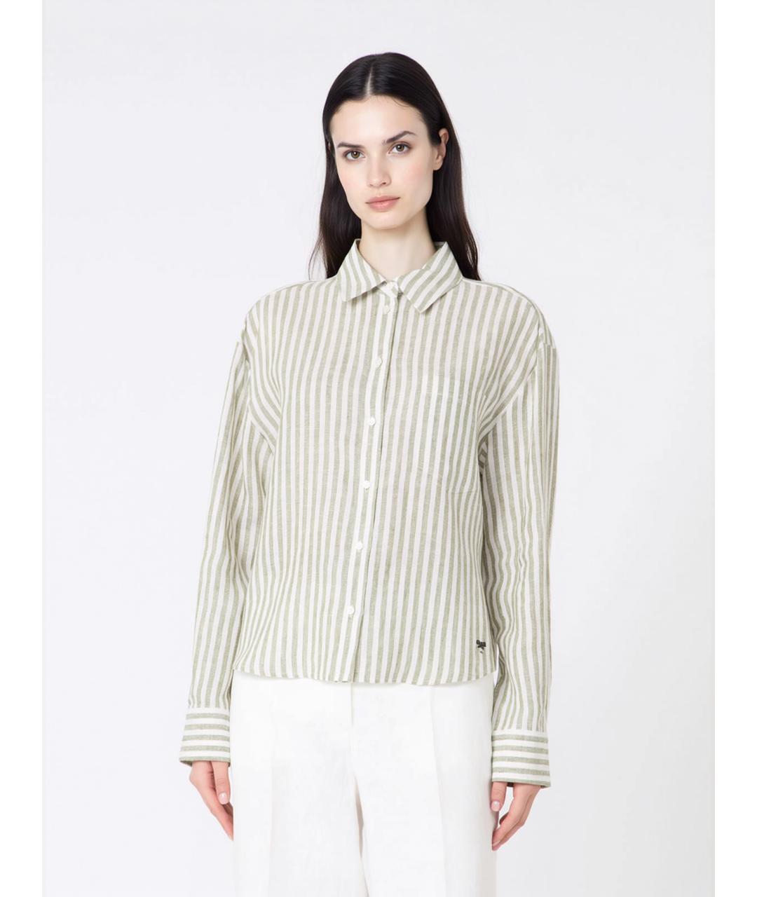 WEEKEND MAX MARA Мульти льняная рубашка, фото 3