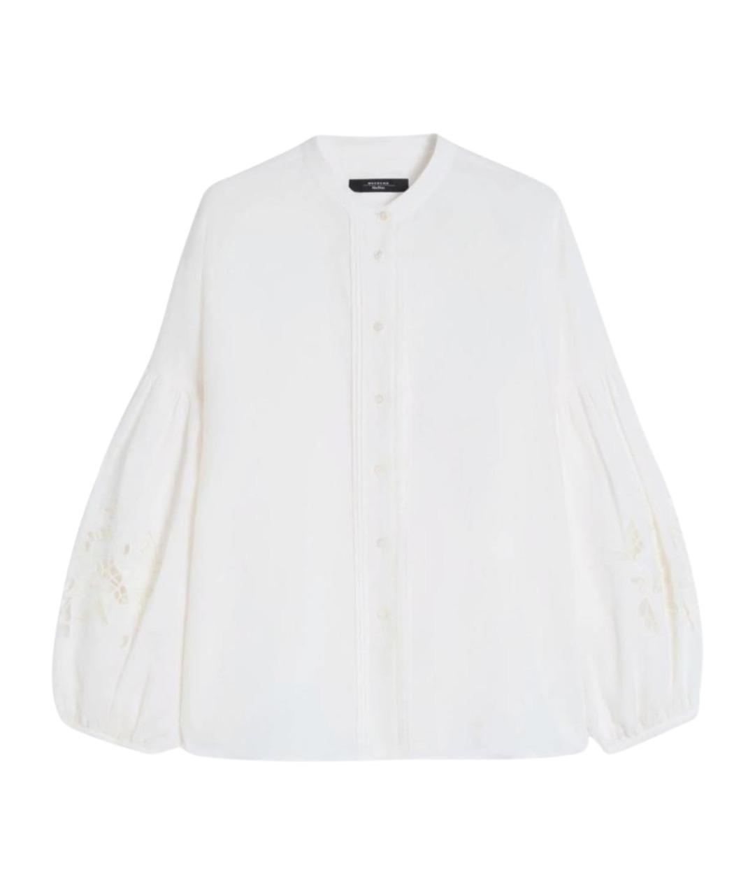 WEEKEND MAX MARA Белая льняная рубашка, фото 1