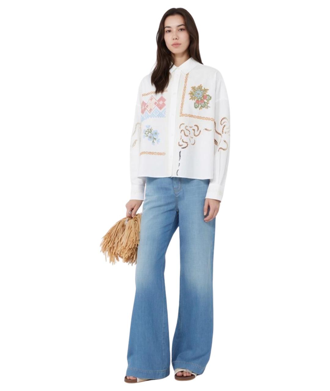 WEEKEND MAX MARA Белая хлопковая рубашка, фото 1