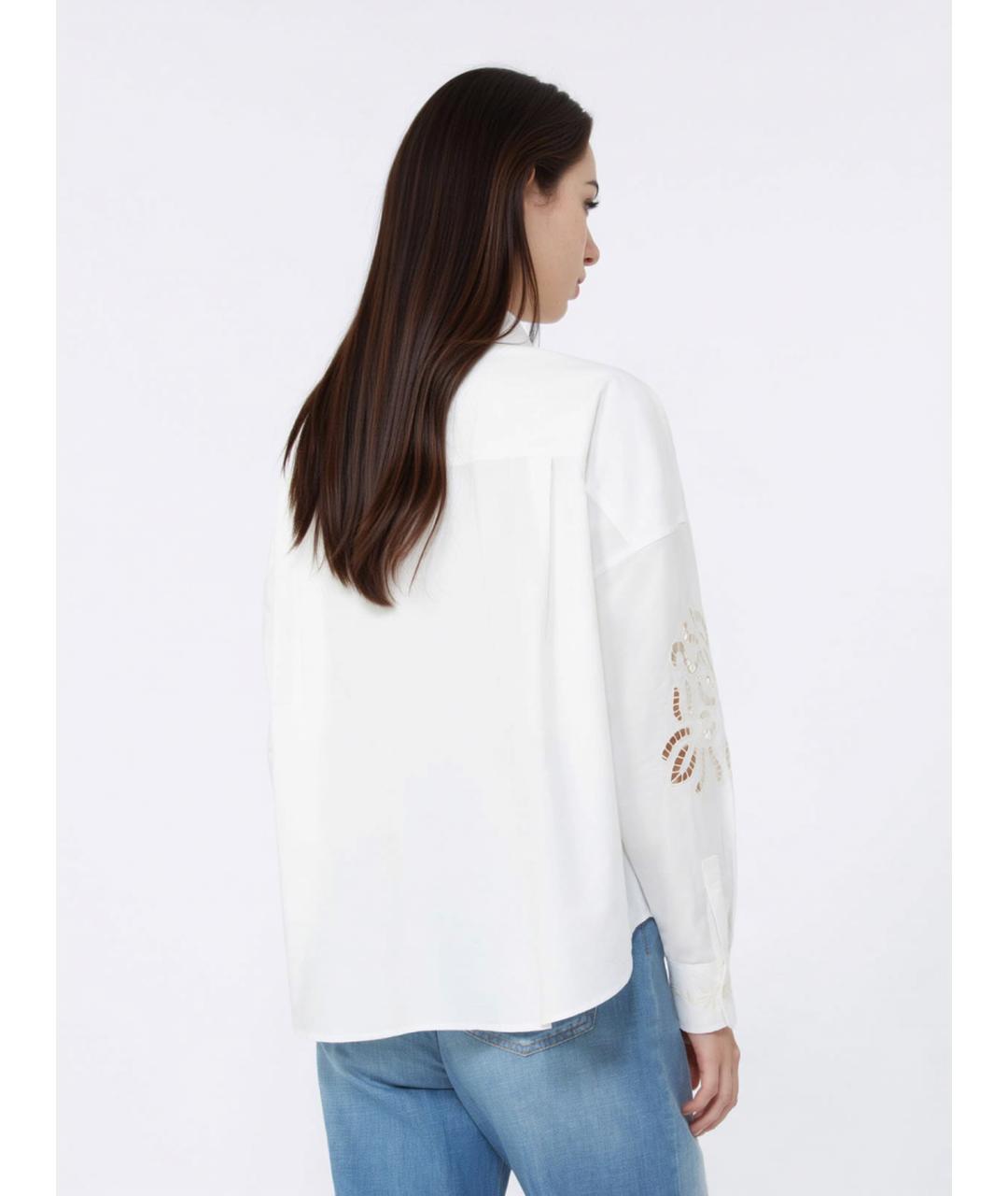 WEEKEND MAX MARA Белая хлопковая рубашка, фото 2