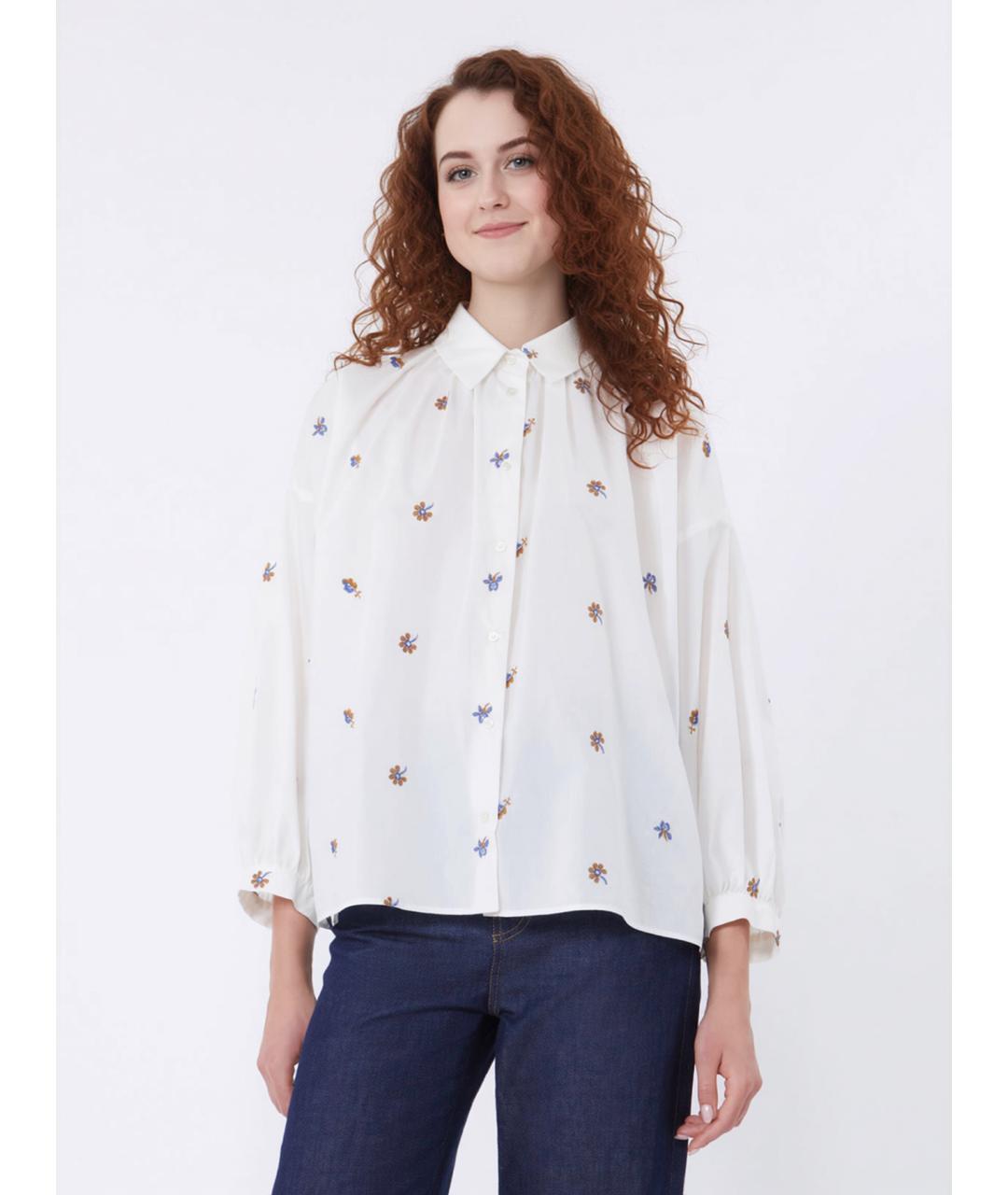 WEEKEND MAX MARA Белая хлопковая рубашка, фото 3
