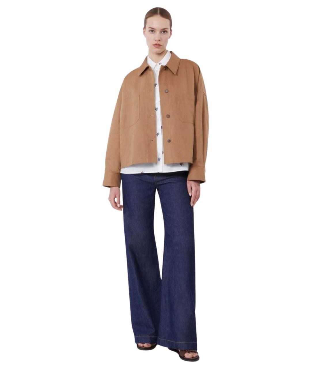 WEEKEND MAX MARA Синие хлопковые брюки широкие, фото 2
