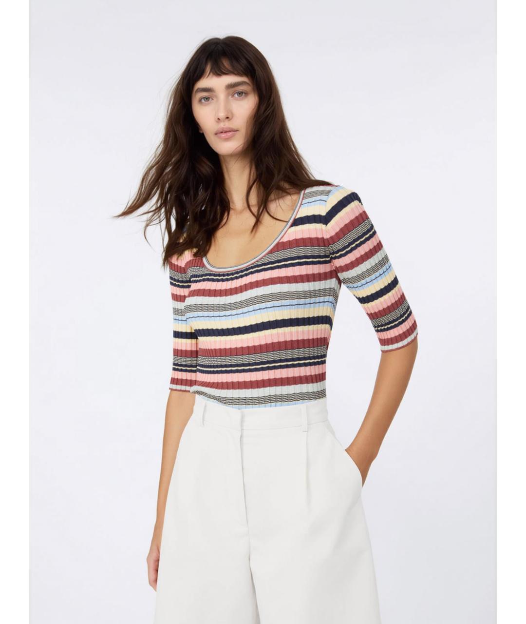 WEEKEND MAX MARA Мульти вискозная футболка, фото 5