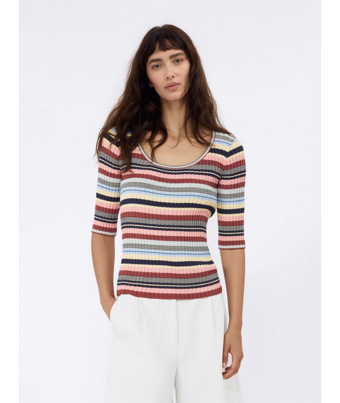 WEEKEND MAX MARA Мульти вискозная футболка, фото 3