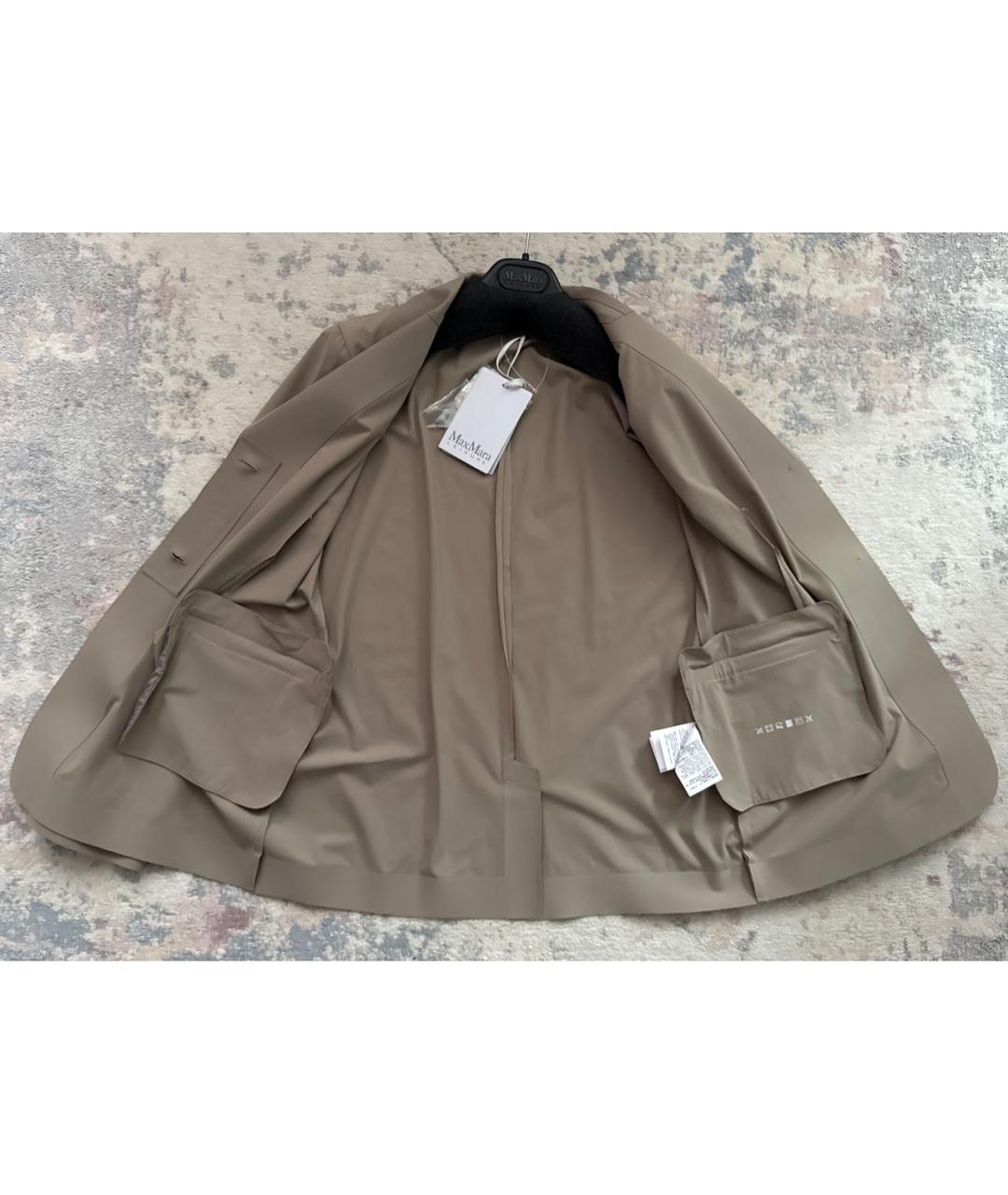 MAX MARA Бежевый жакет/пиджак, фото 7