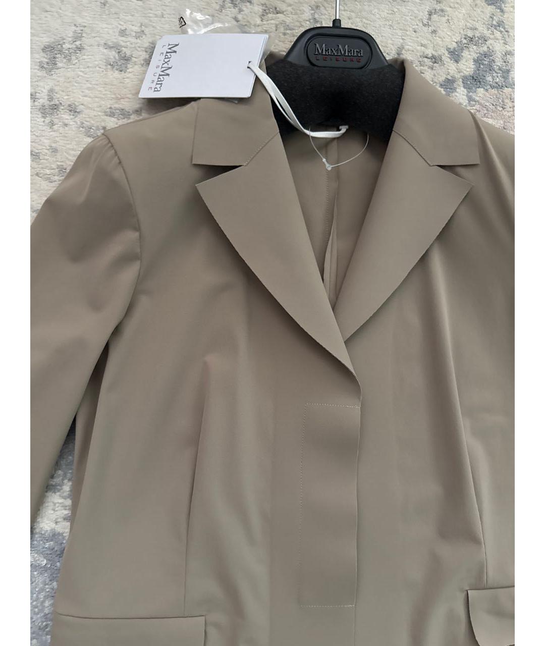 MAX MARA Бежевый жакет/пиджак, фото 5