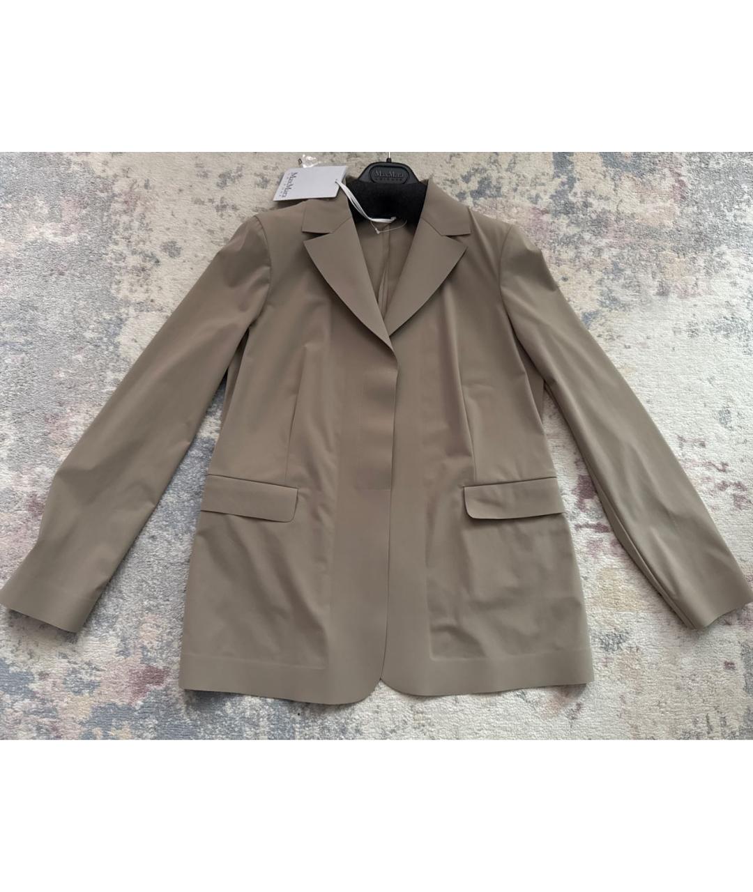 MAX MARA Бежевый жакет/пиджак, фото 4
