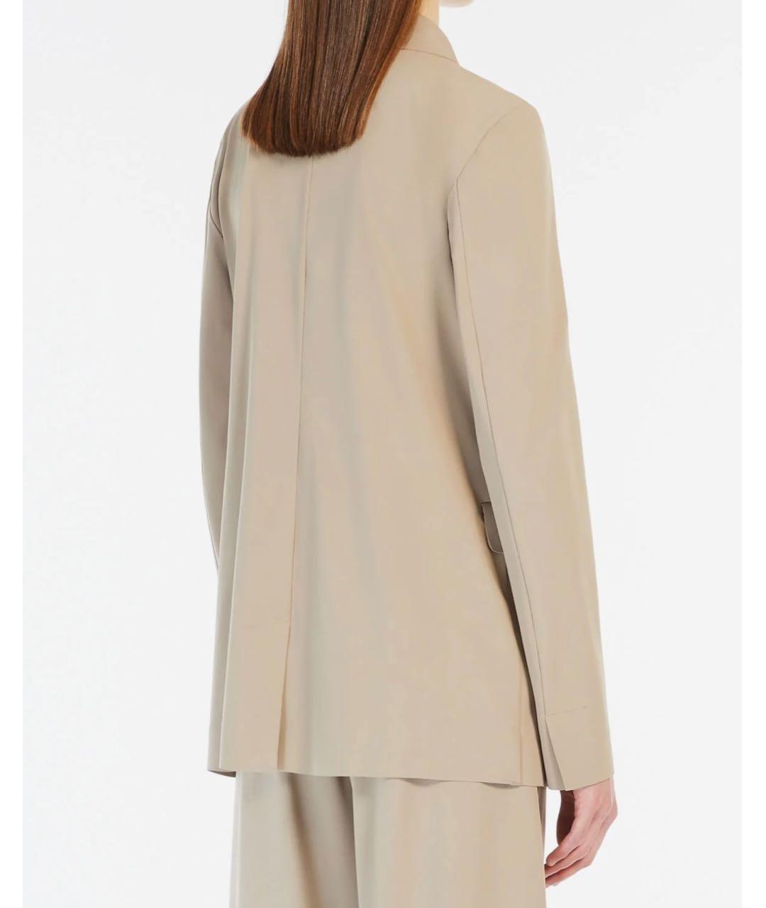 MAX MARA Бежевый жакет/пиджак, фото 3
