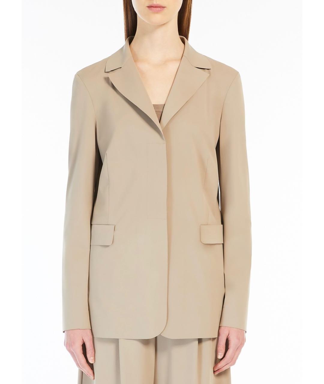 MAX MARA Бежевый жакет/пиджак, фото 2