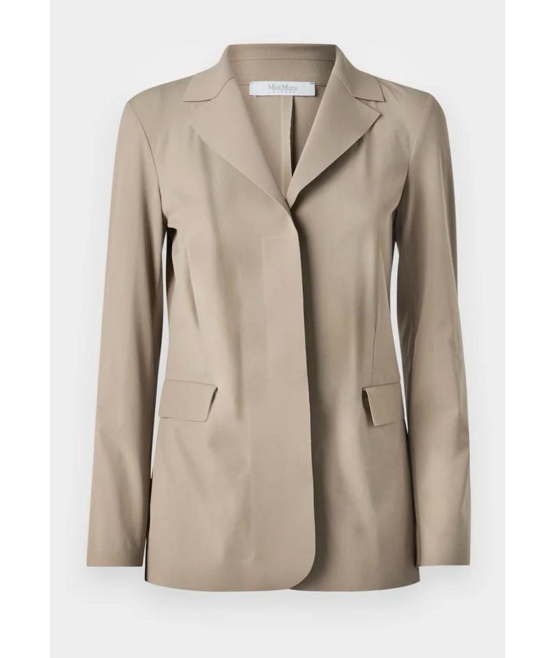 MAX MARA Бежевый жакет/пиджак, фото 9