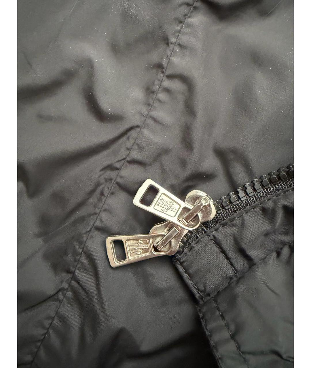 MONCLER Черная полиэстеровая куртка, фото 5