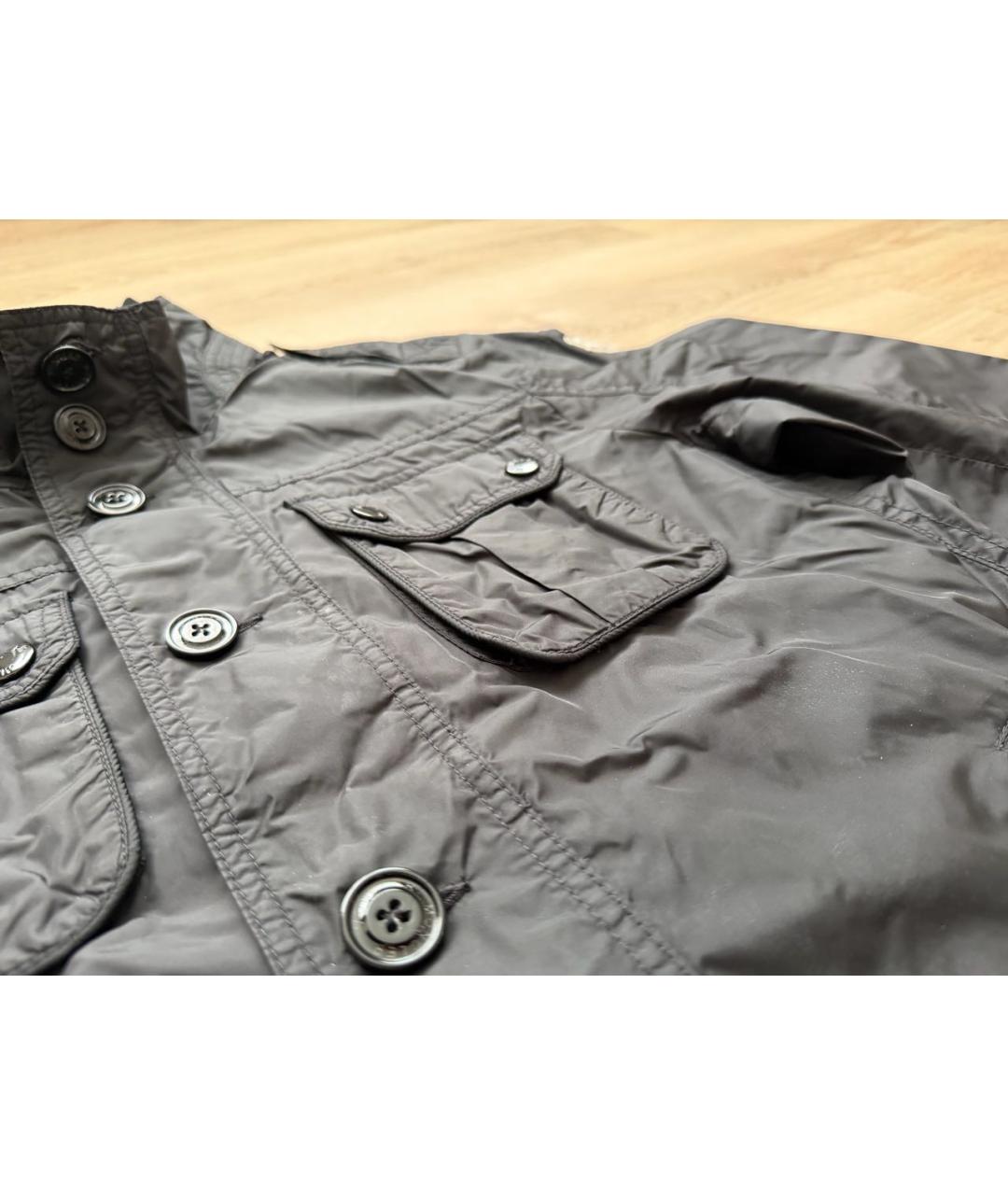 MONCLER Черная полиэстеровая куртка, фото 4