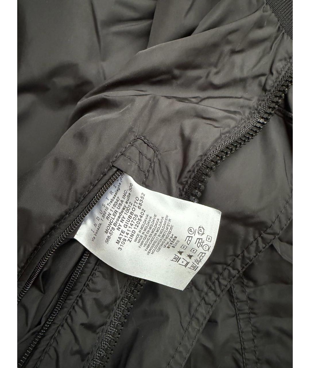 MONCLER Черная полиэстеровая куртка, фото 8