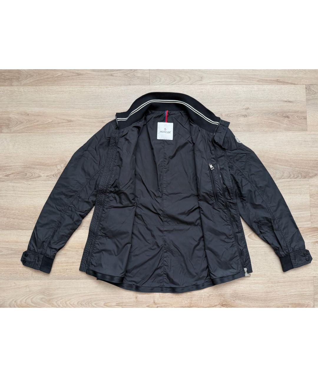 MONCLER Черная полиэстеровая куртка, фото 9