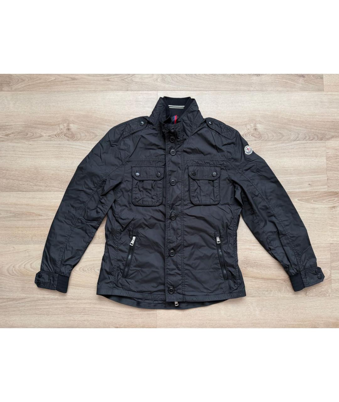 MONCLER Черная полиэстеровая куртка, фото 2