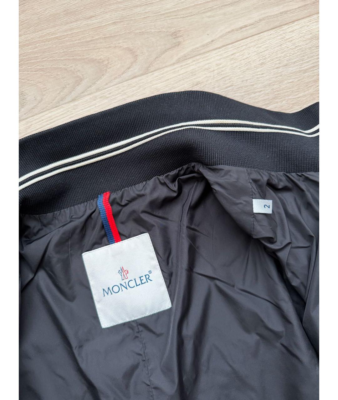 MONCLER Черная полиэстеровая куртка, фото 7