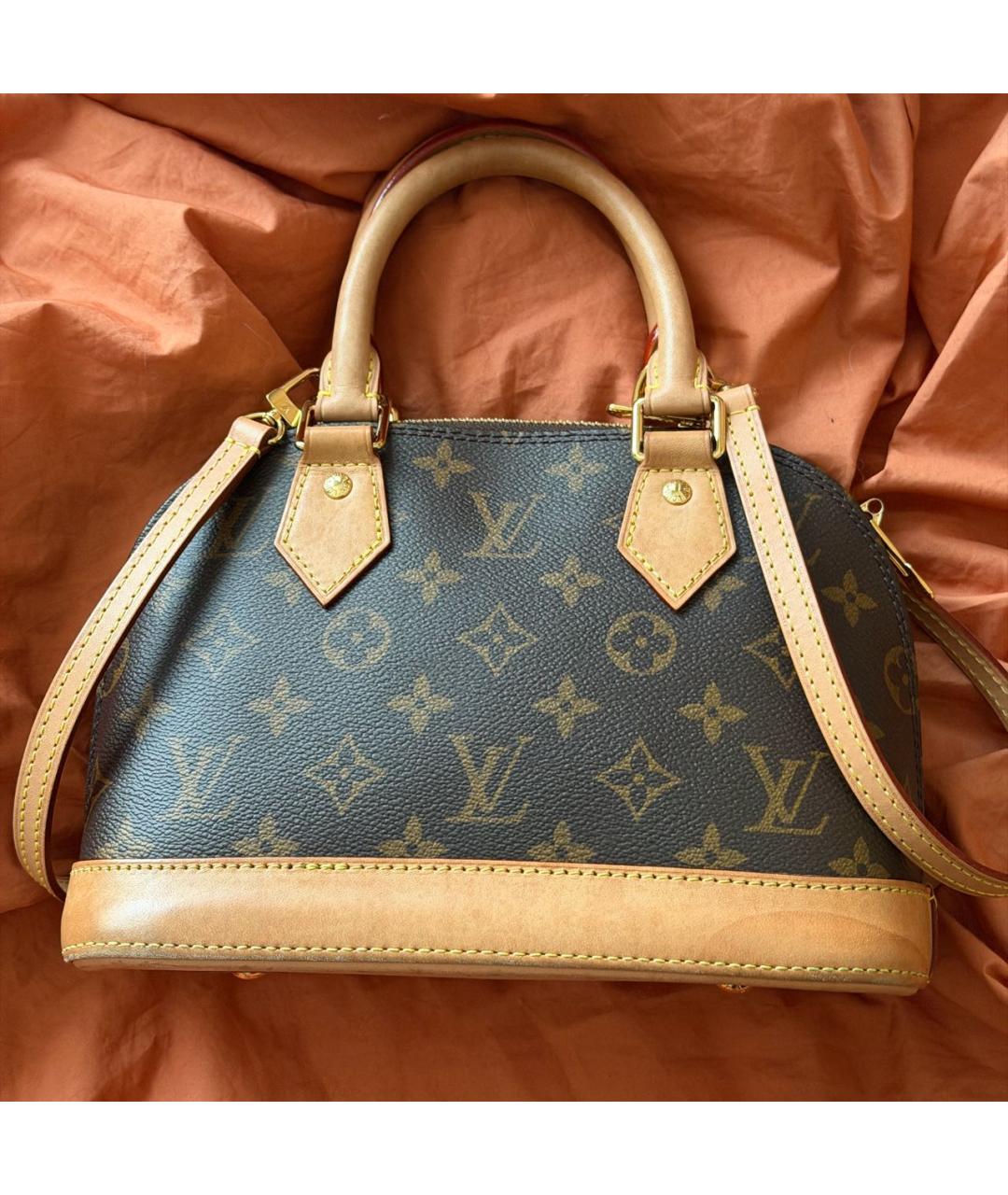 LOUIS VUITTON Коричневая сумка с короткими ручками, фото 5