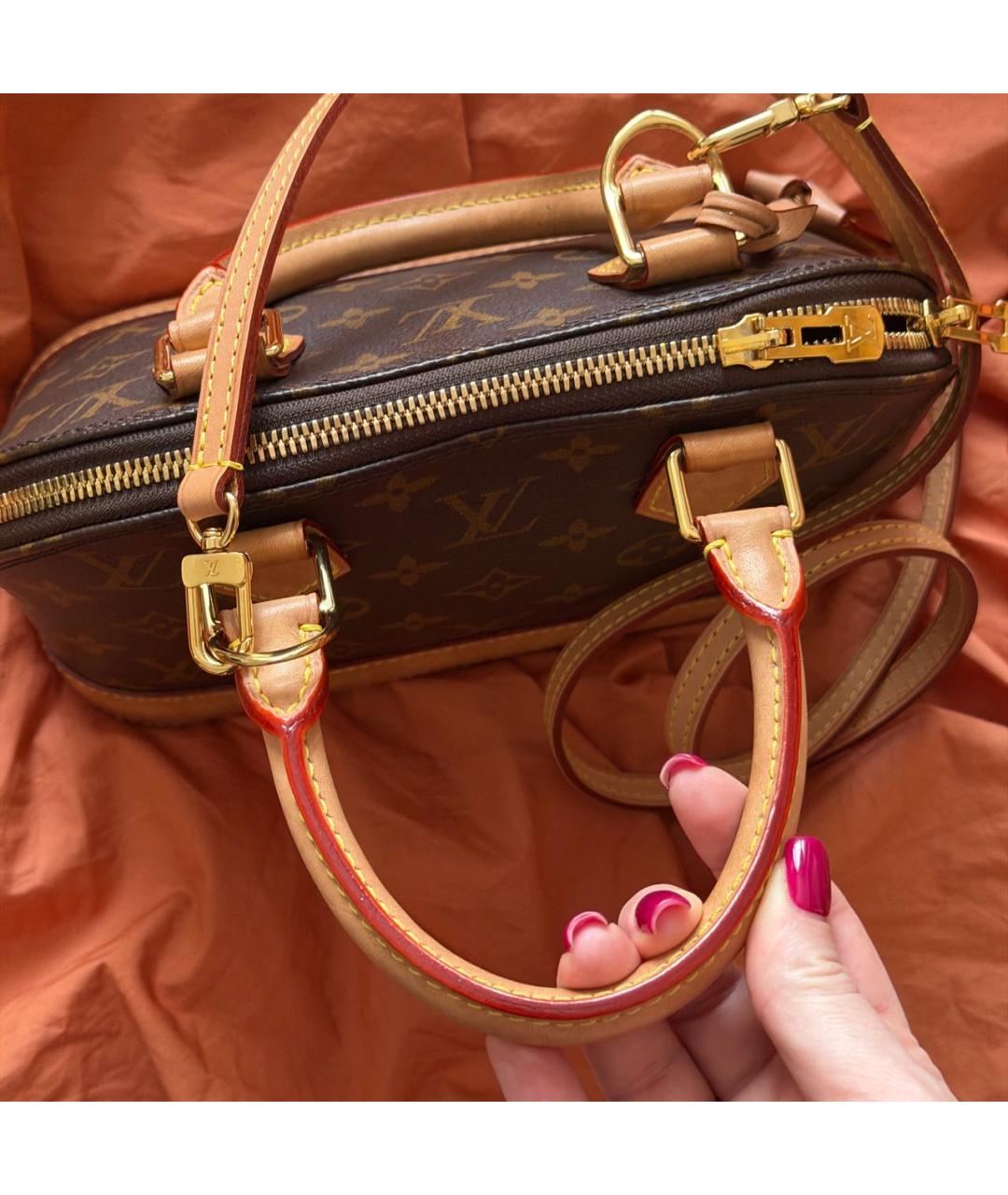 LOUIS VUITTON Коричневая сумка с короткими ручками, фото 8