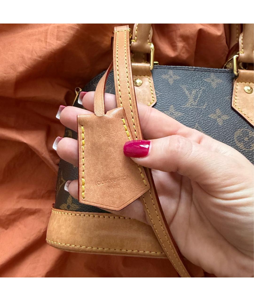 LOUIS VUITTON Коричневая сумка с короткими ручками, фото 3