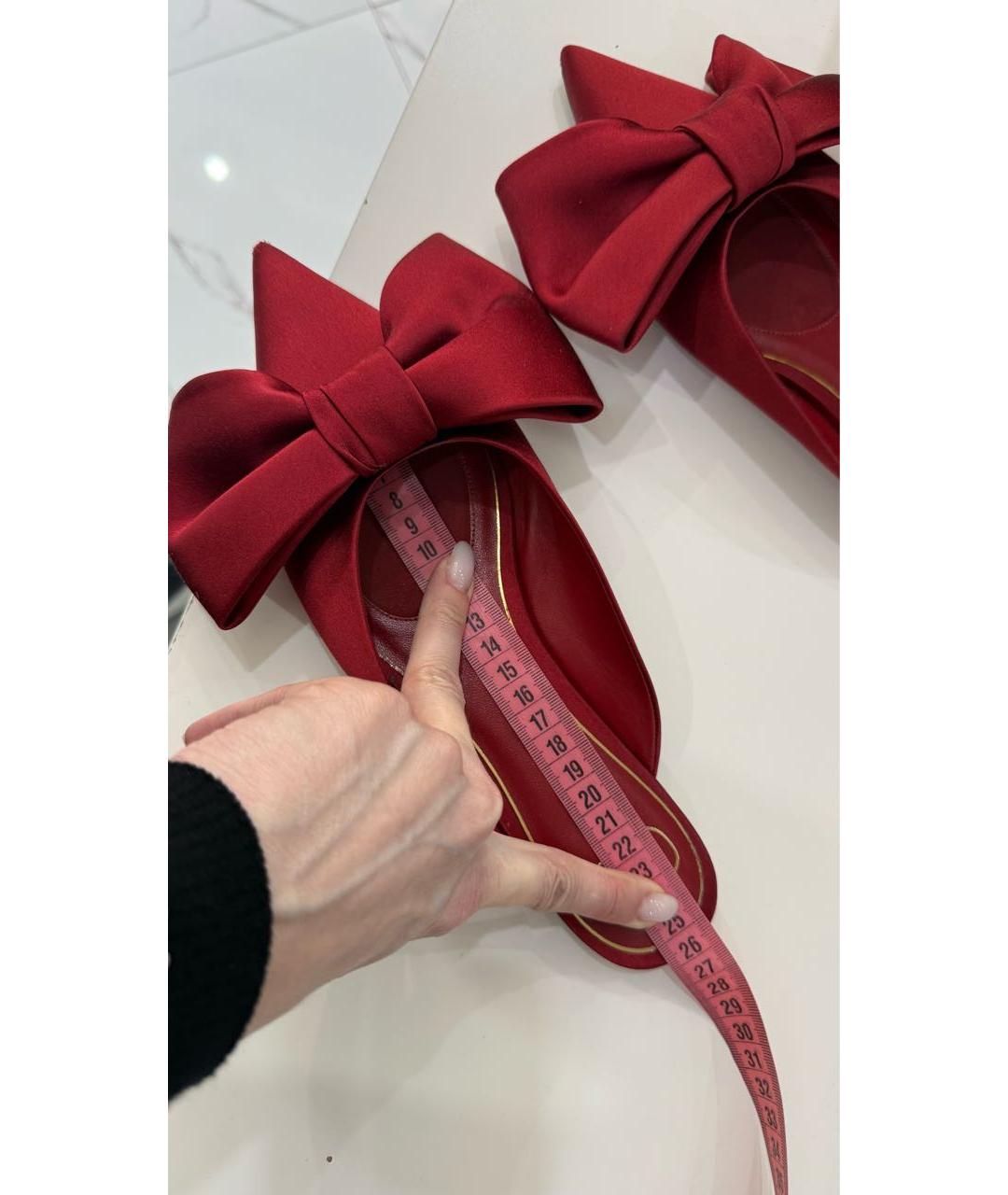 VALENTINO Красные текстильные мюли, фото 5