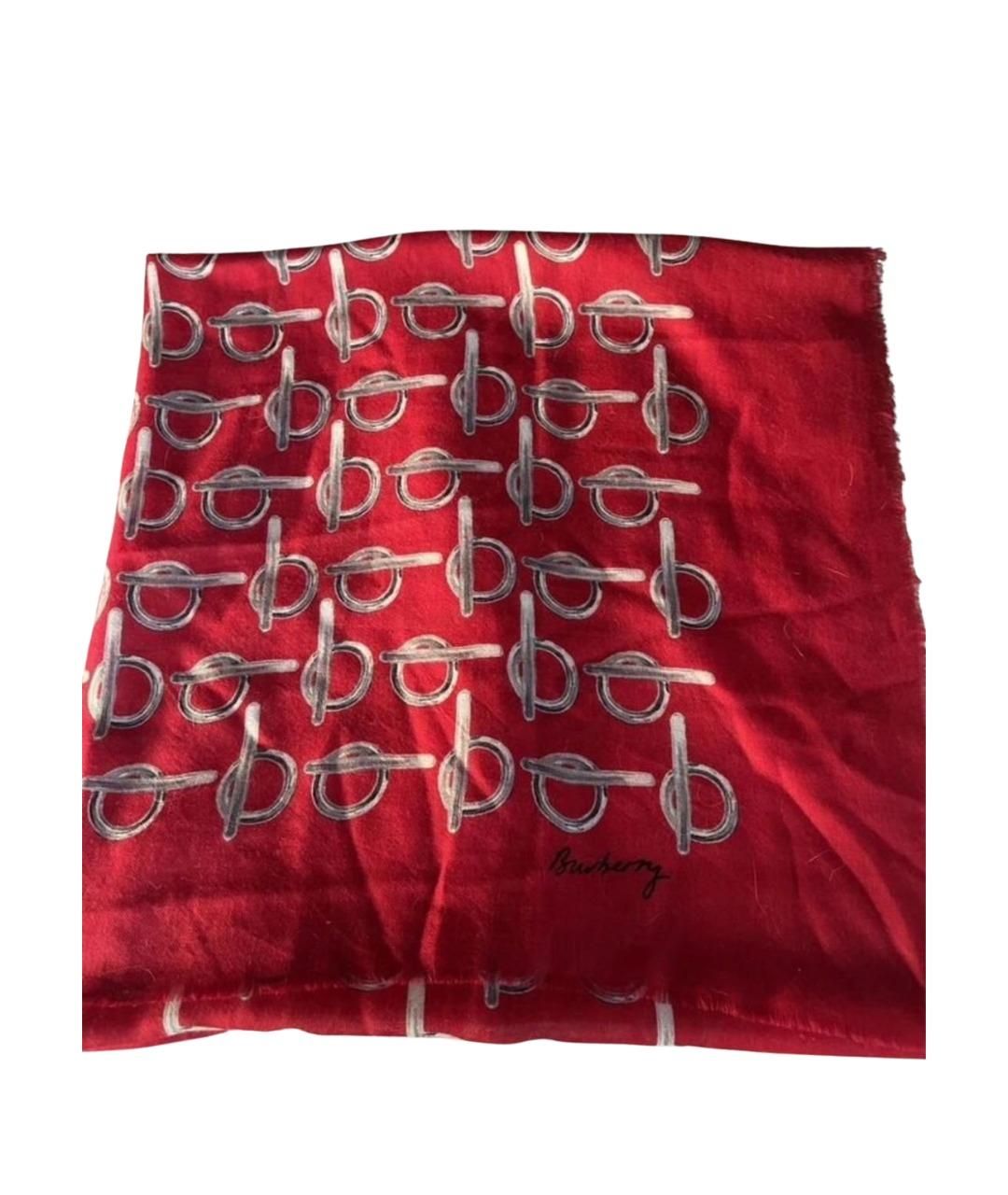 BURBERRY Красный кашемировый платок, фото 1