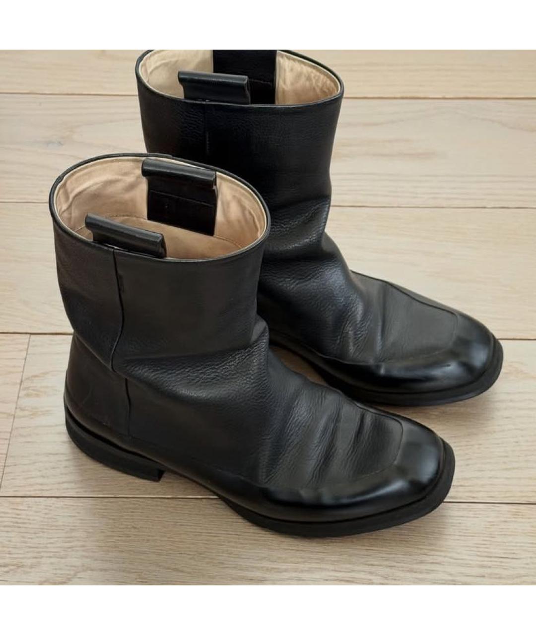 THE ROW Черные кожаные ботинки, фото 5