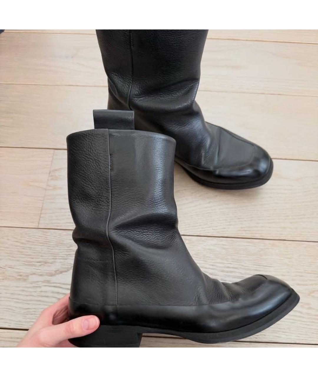 THE ROW Черные кожаные ботинки, фото 6