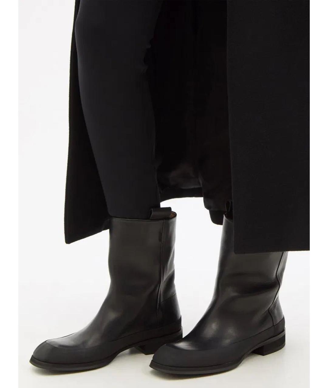 THE ROW Черные кожаные ботинки, фото 4