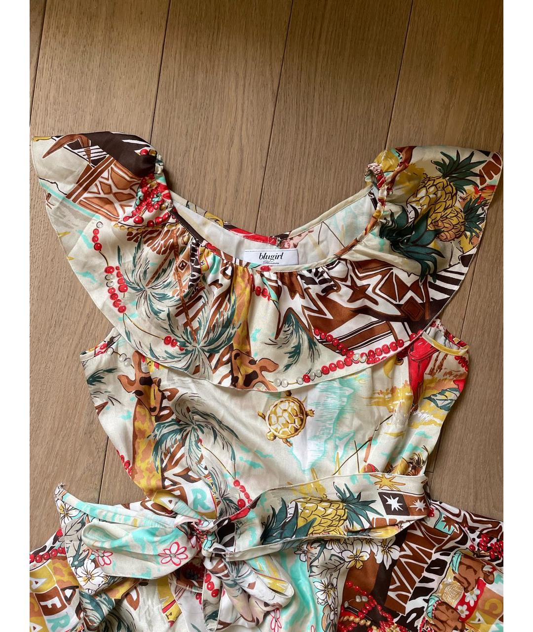 BLUGIRL Мульти полиэстеровое платье, фото 3