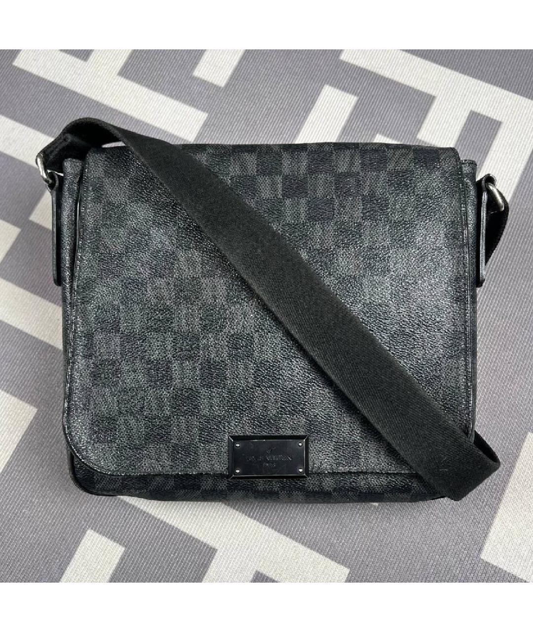 LOUIS VUITTON Черная барсетка, фото 5