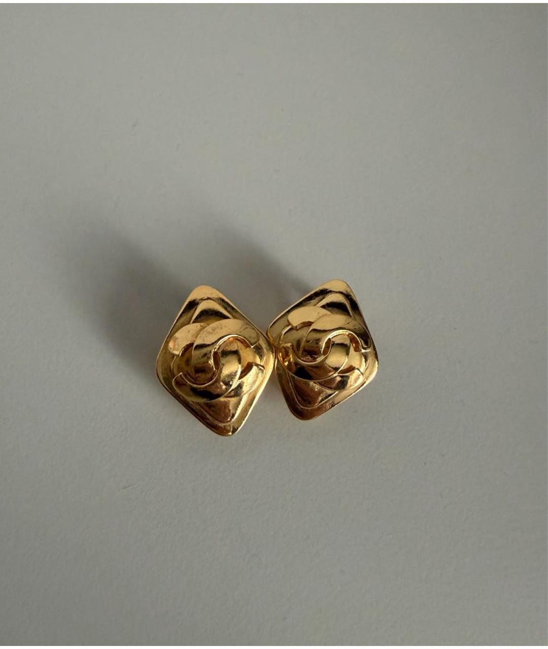 CHANEL Золотые позолоченные клипсы, фото 5