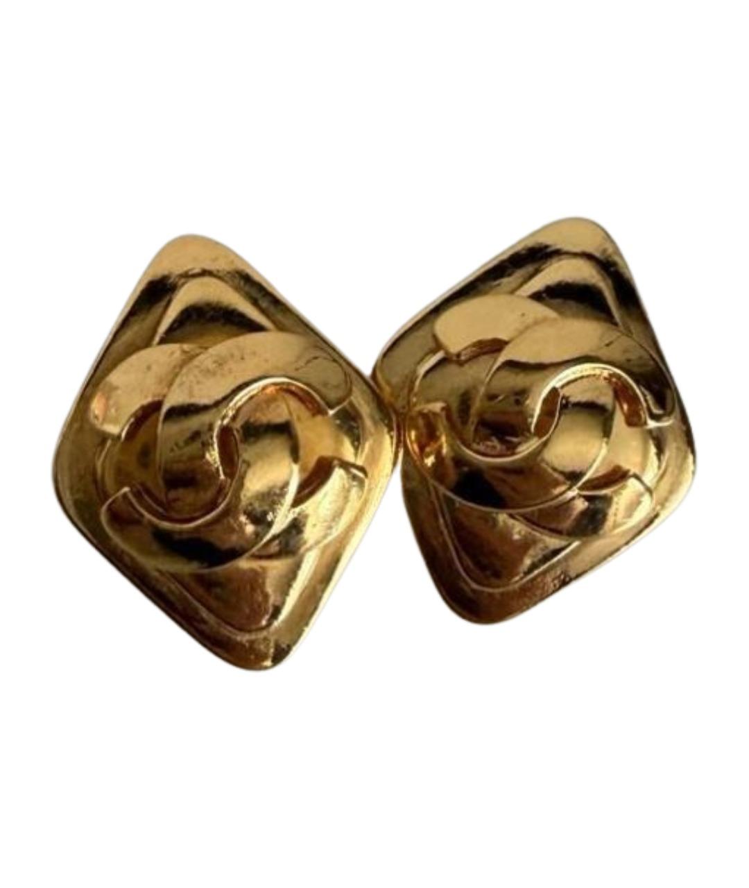 CHANEL Золотые позолоченные клипсы, фото 1