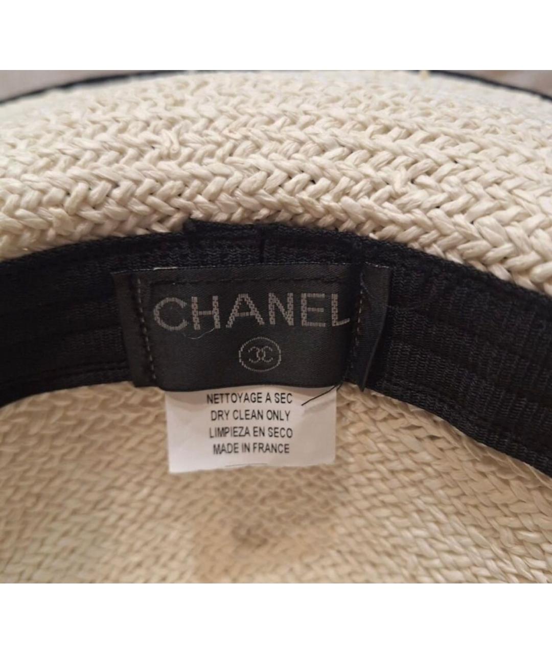 CHANEL Бежевая соломенная шляпа, фото 2