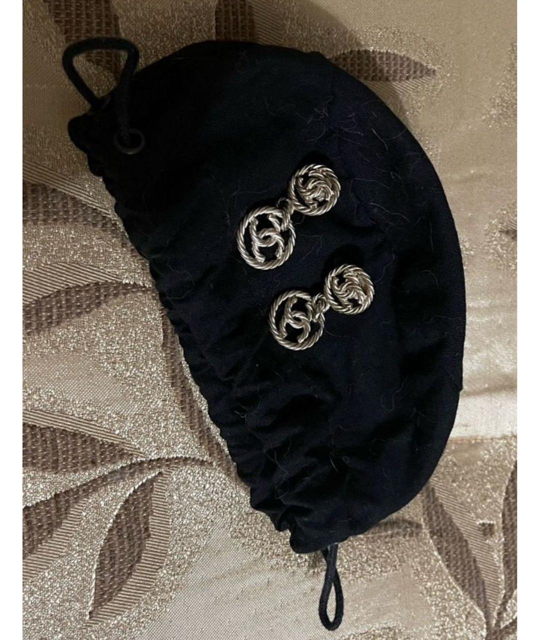 CHANEL Золотые металлические серьги, фото 3