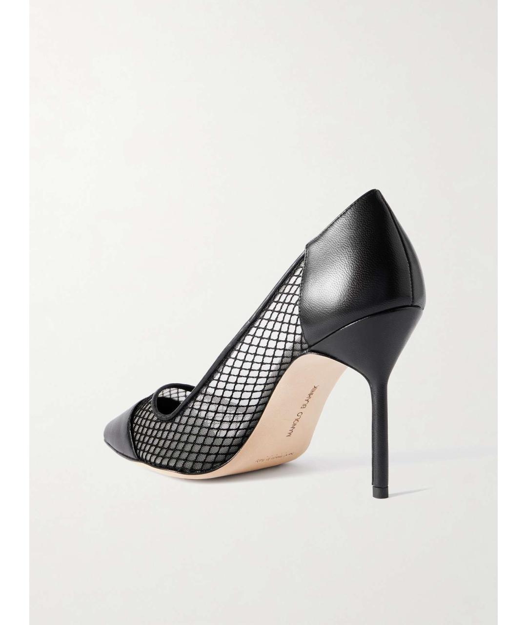 MANOLO BLAHNIK Черные кожаные туфли, фото 7