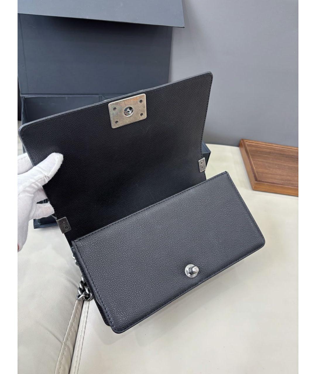 CHANEL Черная кожаная сумка через плечо, фото 6